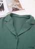 Hiloc Cotton Sleepwear Women Pajama Turn Down Collar Suits With Shorts Long Sleeve Pajamas For Sleep